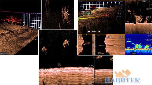 3D эхолоты Raymarine Axiom изображения с экрана